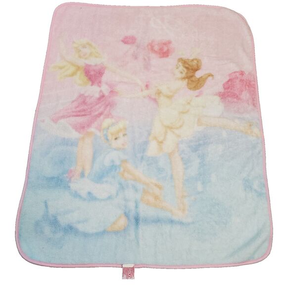 Disney Princess Ballerina Throw Blanket Cinderella Aurora Belle Providencia - Picture 4 of 9